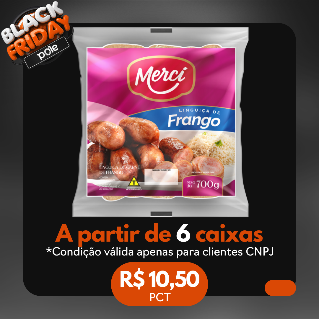 Linguiça de Frango Cong 700g - Mercí